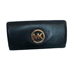 Michael Kors wallet, Black, pebble leather
